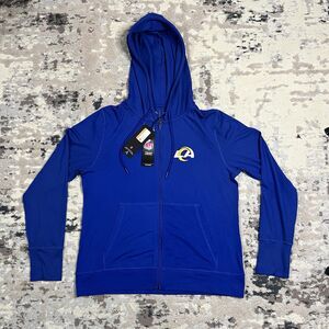 Antigua NFL LA Rams Full Zip Hoodie Size Women M Kangaroo Pockets New Jacket